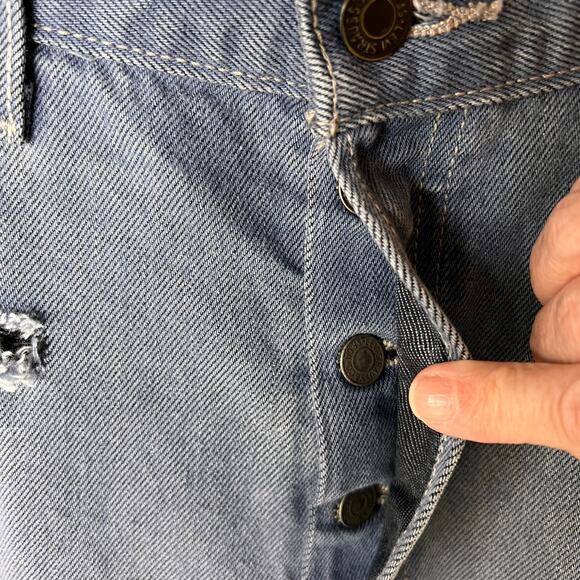 Levis Jeans Mens Size 34 X 30 Slate Blue Gray 501 Button Fly Straight Leg - Picture 11 of 16